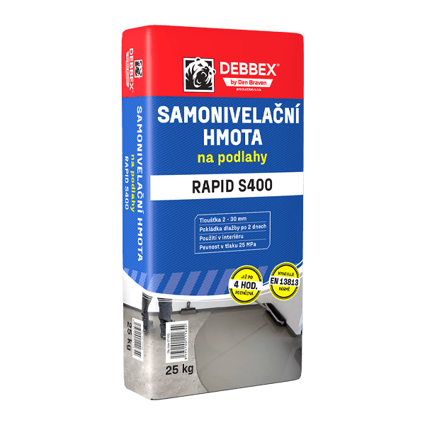Samonivelační hmota na podlahy RAPID S400 25 kg pytel šedá