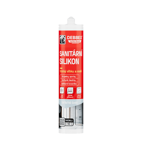 Sanitární silikon 280 ml kartuše stříbřitě šedá