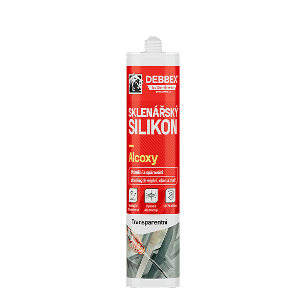 Sklenářský silikon (ALCOXY) 280 ml kartuše transparentní