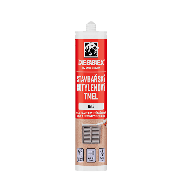 Stavbařský butylenový tmel 280 ml kartuše černá