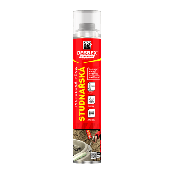 Studnařská pěna 750 ml pistolová dóza světle žlutá