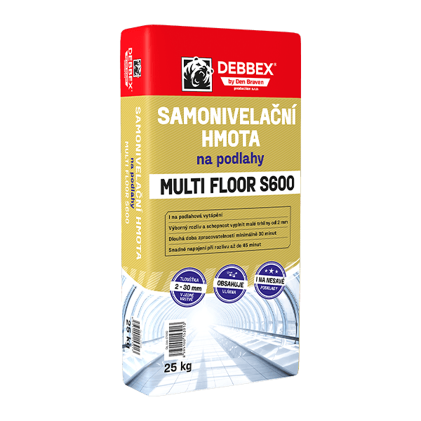 Samonivelační hmota na podlahy MULTI FLOOR S600 25 kg pytel šedá