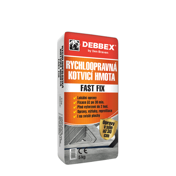 Rychloopravná kotvicí hmota FAST FIX 5 kg pytel šedá