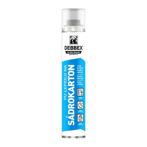 PU Lepidlo na sádrokarton 750 ml pistolová dóza žlutá