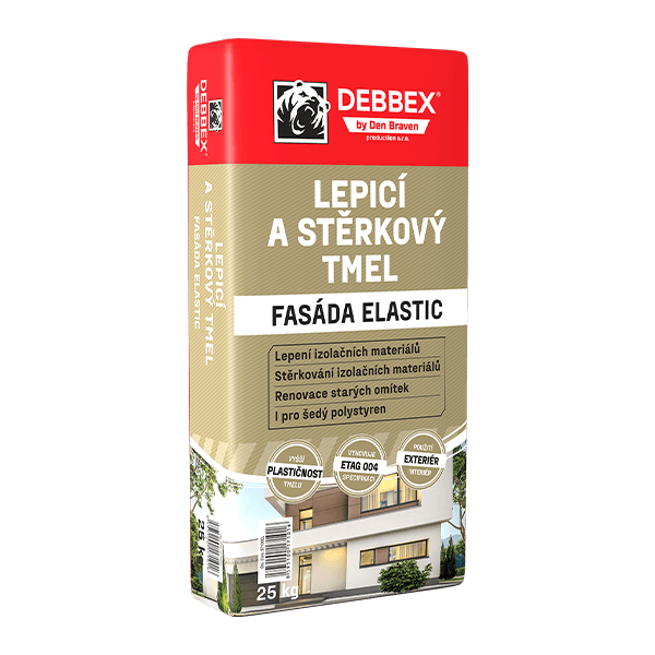 Lepicí a stěrkový tmel FASÁDA ELASTIC 25 kg pytel šedá
