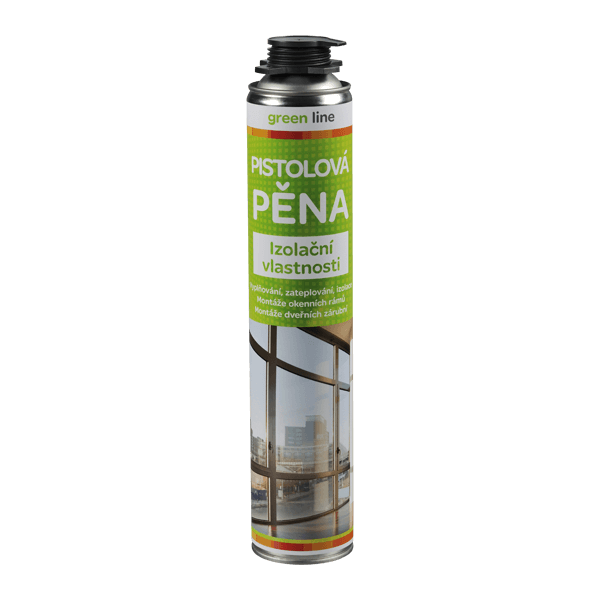 Pistolová pěna Green Line 750 ml pistolová dóza žlutá
