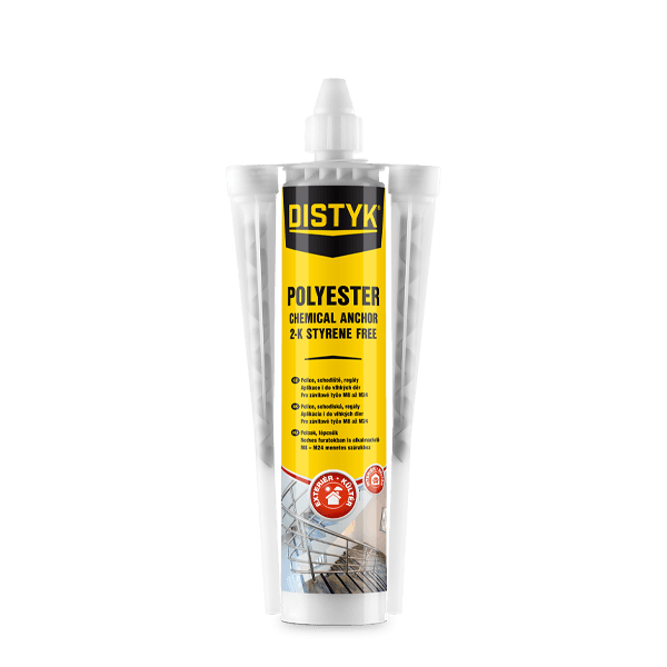 Chemická kotva POLYESTER bez styrenu DISTYK Line 300 ml kartuše šedá