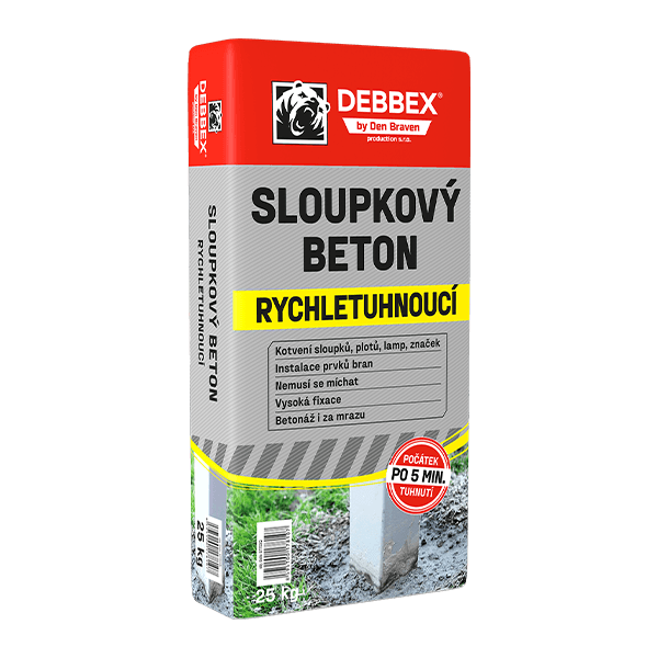 Sloupkový beton rychletuhnoucí 25 kg pytel šedá