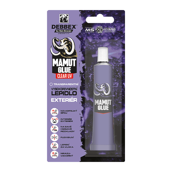 MAMUT GLUE Clear UV 25 ml tuba v blistru transparentní