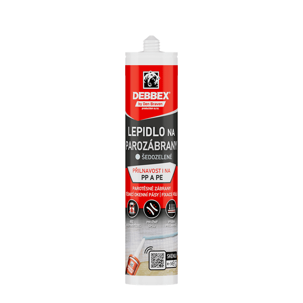 Lepidlo na parozábrany 310 ml kartuše šedozelená