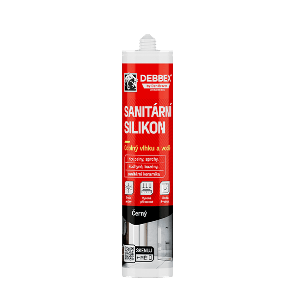 Sanitární silikon 280 ml kartuše černá