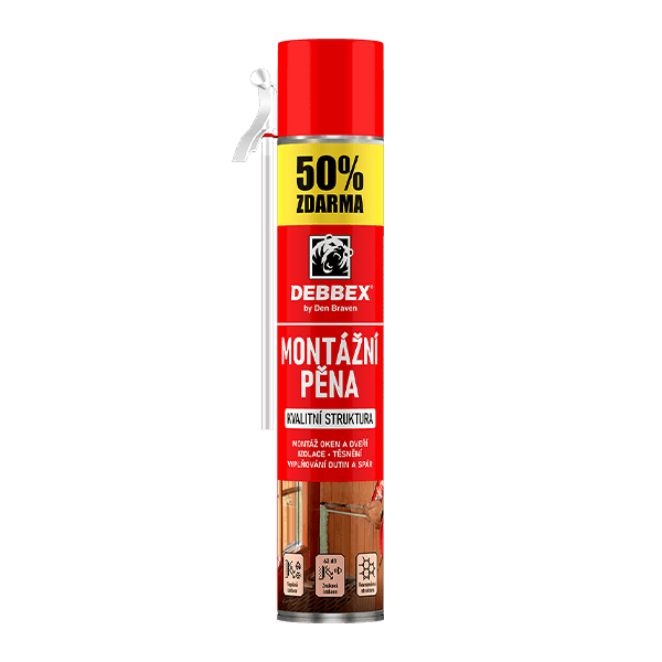 Montážní pěna trubičková 500 + 250 ml ZDARMA B2B 750 ml trubičková dóza zelená