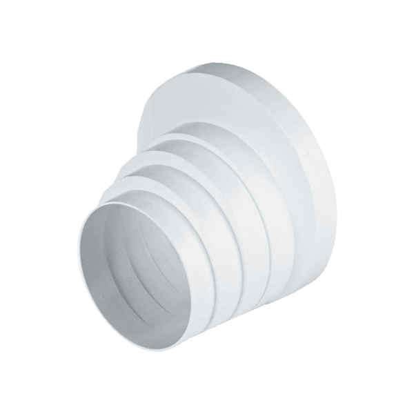 Redukce kulatých kanálů více průměrová Ø 100 / 150 mm bílá