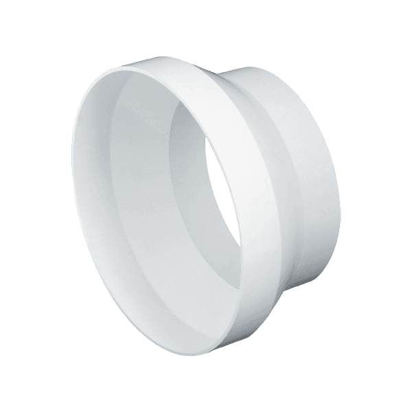 Redukce kulatých kanálů Ø 150 / 125 mm bílá