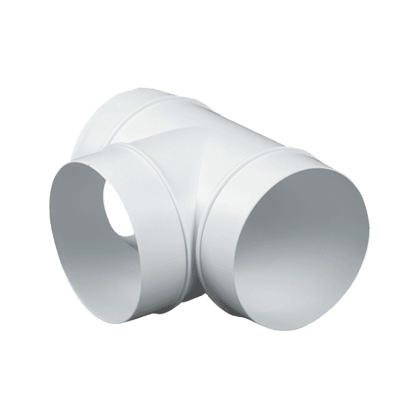 Tvarovka kulatá T-kus Ø 125 mm bílá