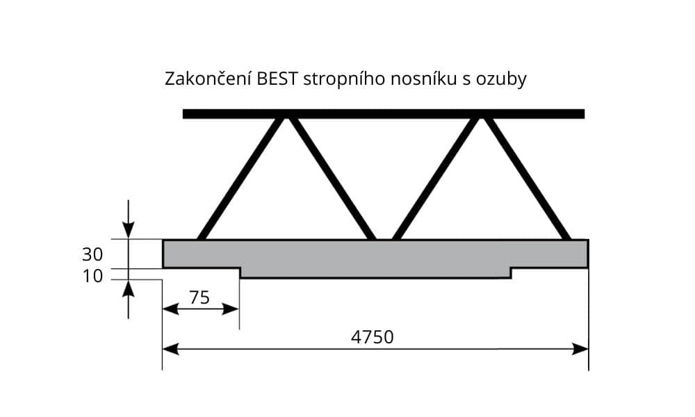 BEST-UNIVERZÁLNÍ STROPNÍ NOSNÍK/475CM_SK2