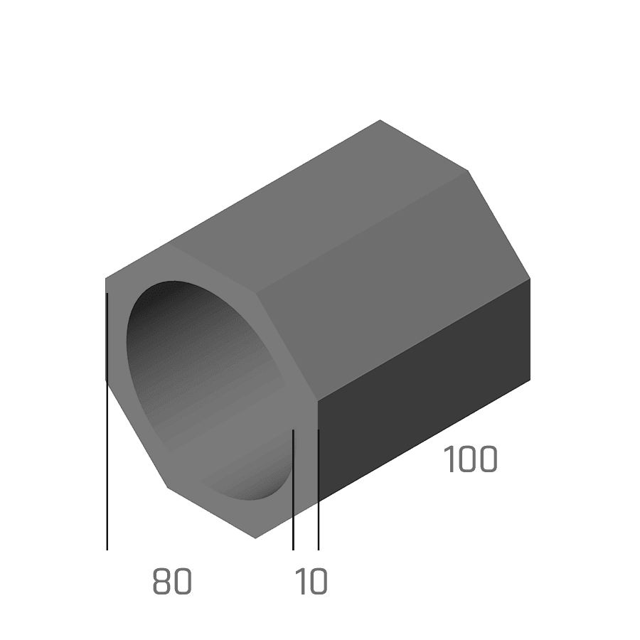 DITON - Trouba osmihranná TZP - Q 800 / 1000