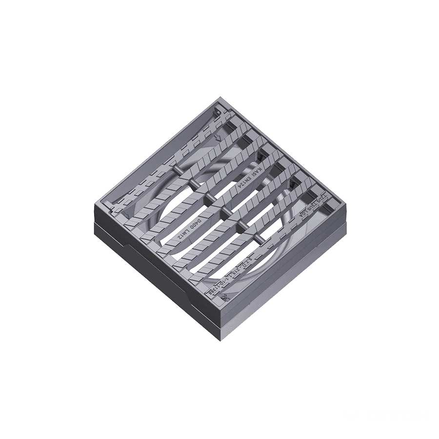 DITON - Mříž KM 12P - EUROPA D400 500 / 500 rovná, s pantem