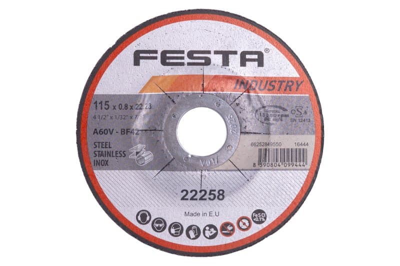 Kotouč řezný FESTA INDUSTRY na kov 115x0.8x22.2mm