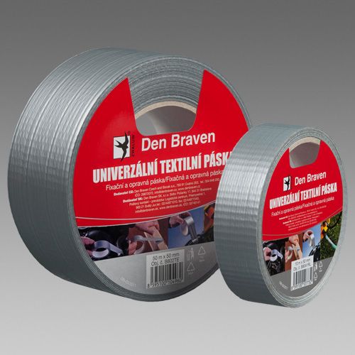 Den Braven Univerzální textilní páska stříbrná 50mm x 50m