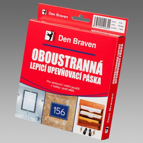 Den Braven B5202RL Oboustranně lepící páska - 	šířka (mm): 15 x 1 délka (m): 10