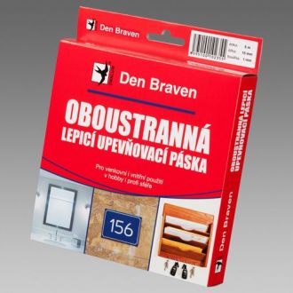 Den Braven B5202RL Oboustranně lepící páska  | 	šířka (mm): 15 x 1 délka (m): 10, 	šířka (mm): 19 x 2 délka (m): 10, 	šířka (mm): 19 x 2 délka (m): 5, 	šířka (mm): 25 x 2 délka (m): 10, šířka (mm): 	15 x 1 délka (m): 	5, šířka (mm): 15 x 2 délka (m): 10, šířka (mm): 15 x 2 délka (m): 5, šířka (mm): 19 x 1 délka (m): 10, šířka (mm): 19 x 1 délka (m): 5, šířka (mm): 25 x 1 délka (m): 5, šířka (mm): 25 x 2 délka (m): 5, šířka (mm):25 x 1 délka (m): 10