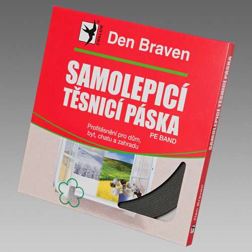 Samolepící těsnící páska do oken a dveří Den Braven B0002RL šedá