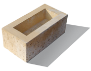 Semmelrock Bradstone Travero zeď - poloviční kámen 20 x 20 x 15 cm melírovaná SEMMELROCK STEIN + DESIGN