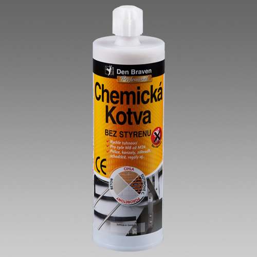 Chemická kotva bez styrenu POLYESTER SF 280 ml - kartuše 380 ml šedá DEN BRAVEN