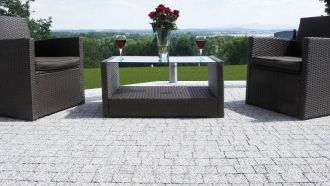 SEMMELROCK Dlažba NATURO 6 cm | černá , granit světlá 