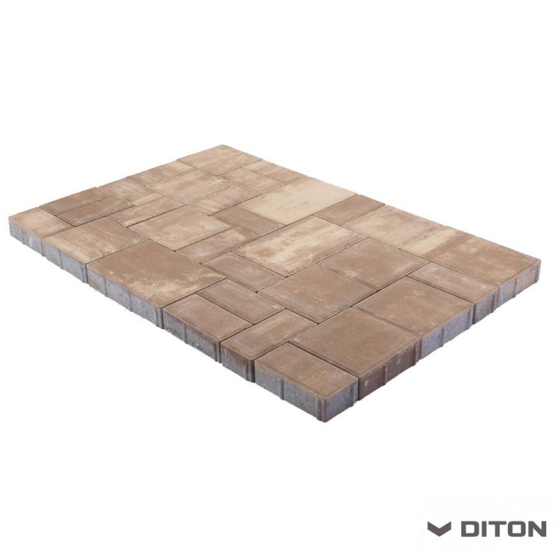 DITON - Skladebná betonová dlažba KOMBI 6 cm - CAPPUCCINO