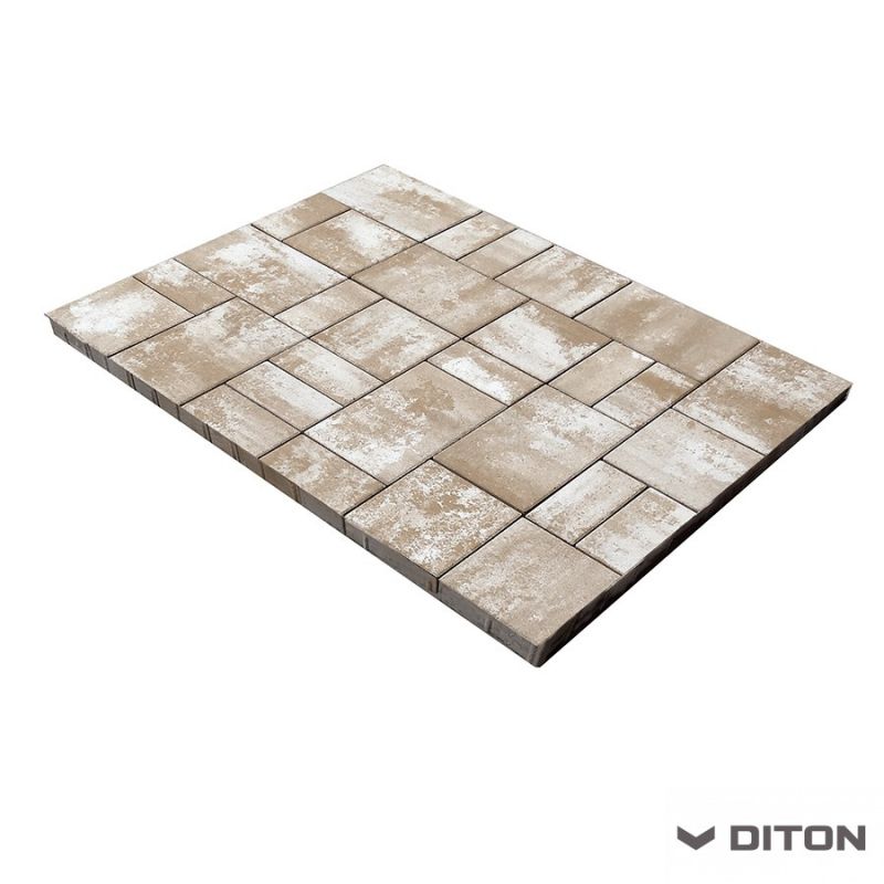 DITON - Skladebná betonová dlažba KOMBI 8 cm - LATTE