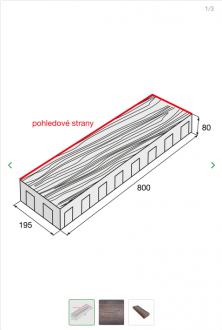 PRESBETON Velkoformátová dlažba WOODY "2" 800 x 195 x 80 mm