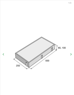 PRESBETON Silniční přídlažba ABK 50-25-10 500 x 250 x 100 mm - přírodní