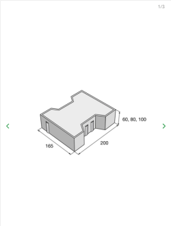 PRESBETON Dlažba H-PROFIL 200 x 165 x 80 mm