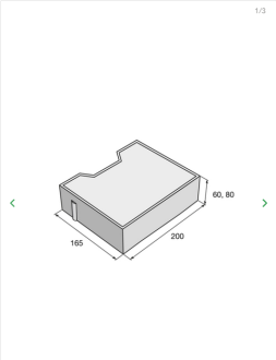 PRESBETON Dlažba H-PROFIL kraj 200 x 165 x 80 mm