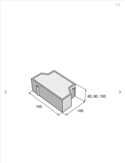 PRESBETON Dlažba H-PROFIL půlka 100 x 165 x 80 mm