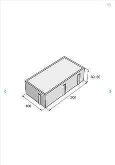 PRESBETON Dlažba HOLLAND I 200 x 100 x 80 mm - přírodní