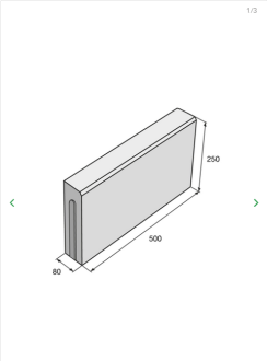 PRESBETON Chodníkový obrubník ABO 8-10 500 x 80 x 250 mm