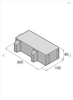 PRESBETON Dlažba HYDROPAS 300 x 150 x 80 mm