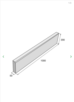 PRESBETON Zahradní obrubník ABO 12-20 1000 x 50 x 200 mm | černá, přírodní