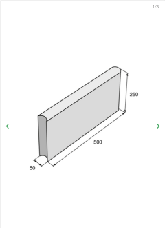 PRESBETON Zahradní obrubník ABO 5-20 500 x 50 x 250 mm