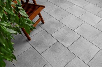 TOPTERAMO Dlažba GRANEX 400 x 400 x 22 mm Reliéf kámen melírovaný | vzor 043 stříbrnošedý, vzor 044 červenočerný, vzor 045 sahara béžový, vzor 046 Aprico , vzor 053 šedý bez melíru