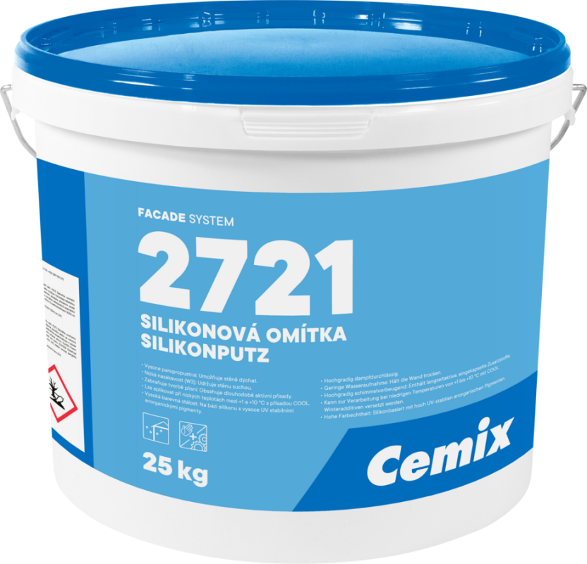 Omítka silikonová Cemix rýhovaná 2 mm 25 kg 2721