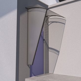 Boční stěna k obloukové stříšce L-160 levá | Boční stěna L-160, RAL7016, bronz - levá, Boční stěna L-160, RAL7016, čirá - levá, Boční stěna L-160, RAL7035, bronz - pravá