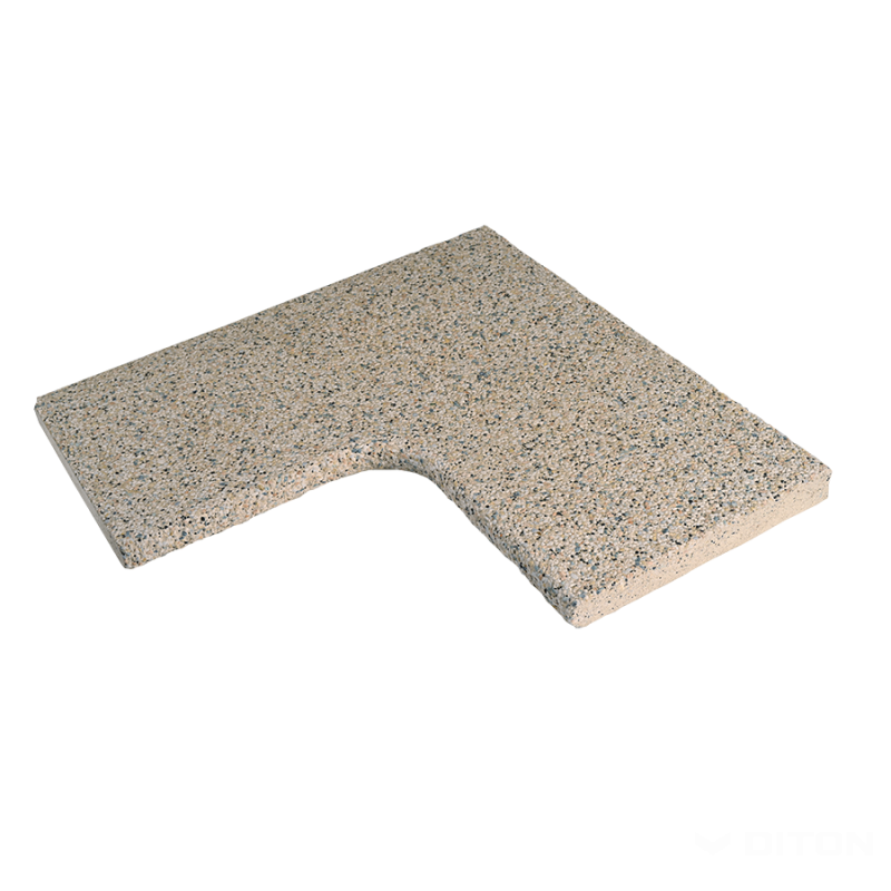 DITON Bazénové lemy EXCELENT - béžová roh vnitřní 60 × 60 × 4 cm