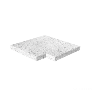 DITON Bazénové lemy FANTASY - deskový, oblý vnitřní roh 500 / 500 / 45 bílý
