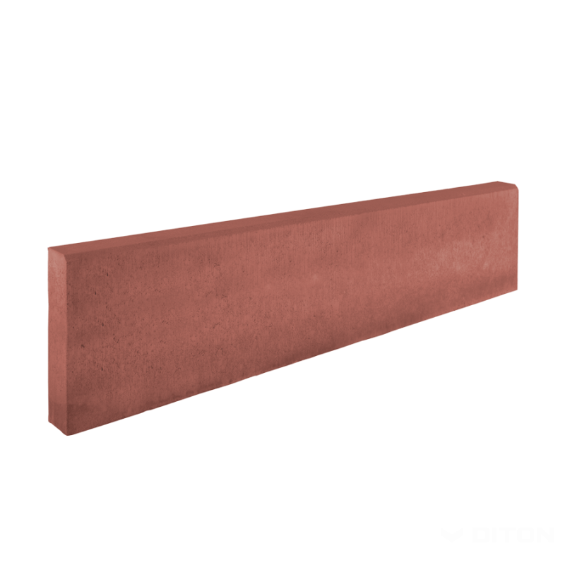 DITON Záhonový obrubník s rovnou hranou 100 × 5 × 25 cm AKCE Dláždíme slevami do 31.5.2025 - Červená