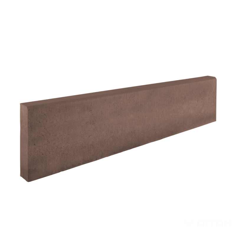 DITON Záhonový obrubník s rovnou hranou 100 × 5 × 25 cm - Hnědá