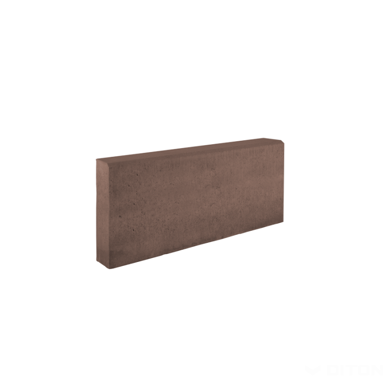 DITON Záhonový obrubník s rovnou hranou 50 × 5 × 20 cm - Hnědá